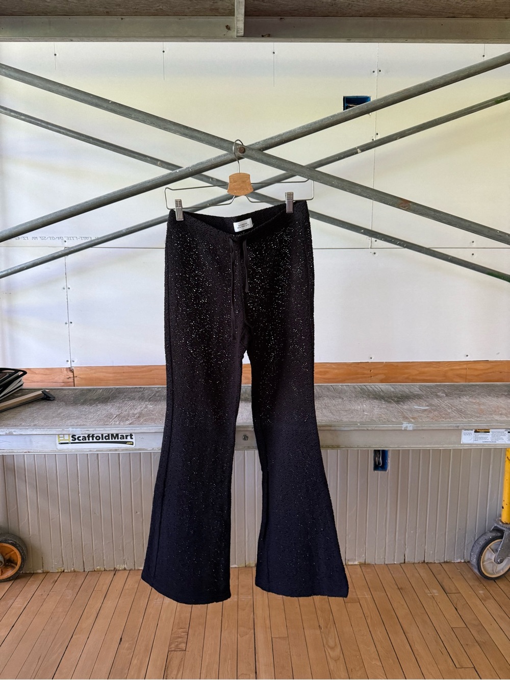 Saturdays New York City Black Crochet Pants